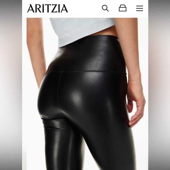 Aritzia vegan leather Daria Pant, M - Picture 2 of 9